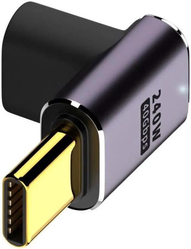 Alt view image 2 of 7 - Jimier USB4 Type C Male to Female 240W Power 40Gbps Data 8K Video Adapter Low Profile Up Down Angled for NS Phone Laptop