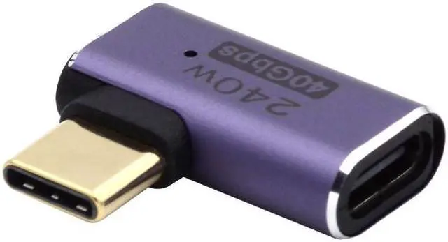 Alt view image 3 of 7 - Jimier USB4 Type C Male to Female 240W Power 40Gbps Data 8K Video Adapter Left Right Angled for NS Phone Laptop