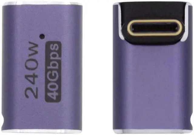 Alt view image 3 of 7 - Cablecc USB4 Type C Male to Female 240W Power 40Gbps Data 8K Video Adapter Up Down Angled for NS Phone Laptop