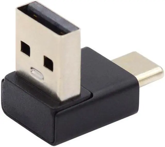 Main image of Jimier Down Angled USB3.0 Type A Male to USB 3.1 Type C Male Data 10Gbps Charge Adapter 90 Degree for Laptop Phone