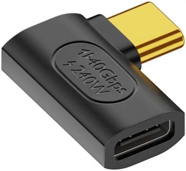 Alt view image 2 of 7 - Cablecc USB4 Type C Male to Female Extension 240W Power 40Gbps Data 8K Video Adapter Left Right Angled for NS Phone Laptop