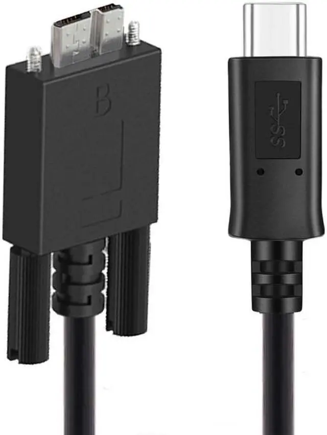 Alt view image 2 of 7 - Jimier 5Gbps USB-C Type-C Host to Micro USB3.0 Screw Mount Straight Cable for Industrial Camera Storage