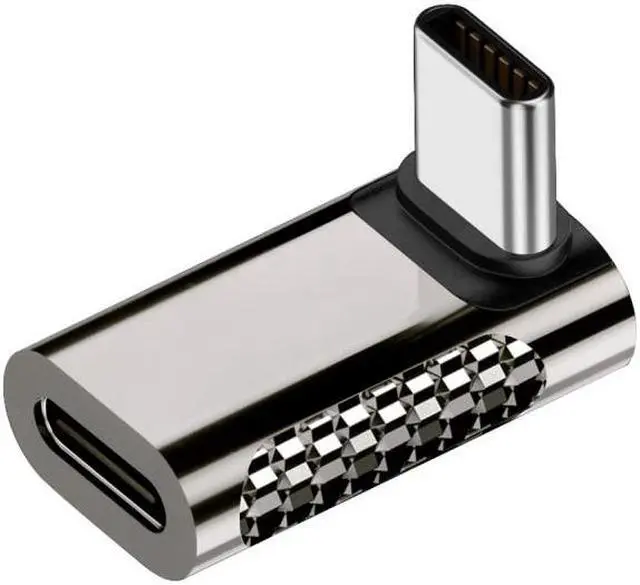 Alt view image 2 of 7 - Jimier 20Gbps USB4 Type C Male to Female 90 Degree Up Down Angled 100W Power Data 8K Video Adapter for Laptop Phone