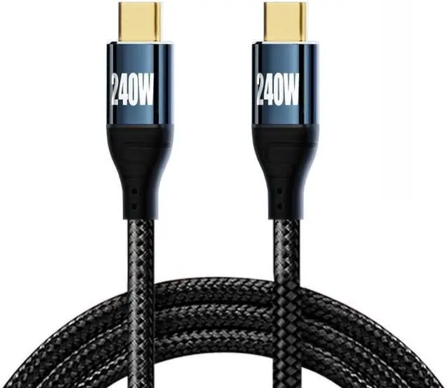 Alt view image 2 of 7 - Jimier 2.0M USB-C 240W Type-C Cable 480Mbps 48V 5A Compatible with USB2.0 100W Charging for Laptop Tablet Phone