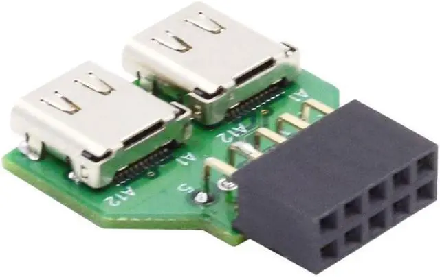 Main image of Chenyang Dual Ports USB 3.1 Type C USB-C Female to USB 2.0 Motherboard 9pin 10pin Header Adapter PCBA 480Mbps