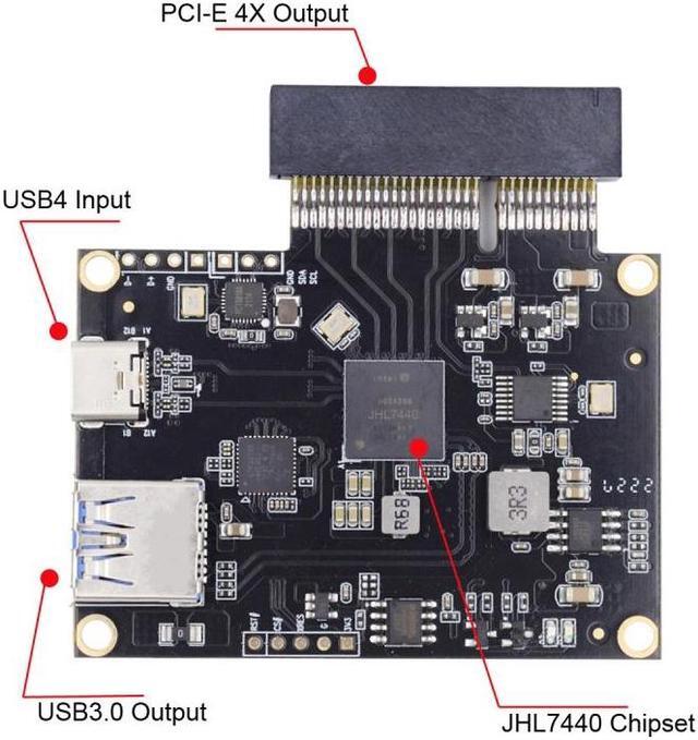 Main image of HKCY Type-C USB4 40Gbps to PCI-E SSD 4x Graphics Card Converter Cable USB4.0 40Gbps JHL7440 Chipset