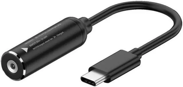 Alt view image 2 of 7 - Jimier DC Jack 4.0x1.3mm Input to USB-C Type-C Power Plug Charge Cable for Laptop Phone PD9V 5V 20V