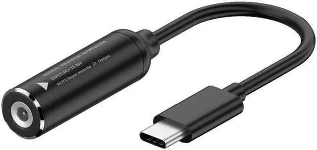 Alt view image 2 of 7 - Jimier DC Jack 4.8x1.7mm Input to USB-C Type-C Power Plug Charge Cable for Laptop Phone PD9V 5V 20V