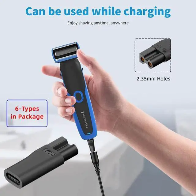 Alt view image 3 of 7 - Xiwai 6pcs/set USB-C Female to 2Pin DC 5V Power Charge Adapter for Electric Hair Clipper Beard Trimmers Shavers Beauty Instruments
