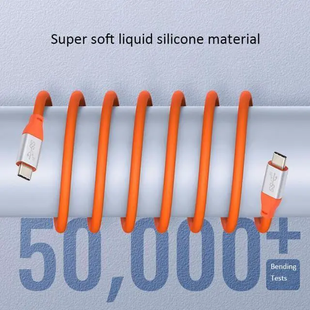 Main image of Jimier 2.0M USB3.2 Cable 20Gbps Ultra Soft High Flex 100W 8K 5K 4K USB4.0 Hyper Super Flexible Cord Male to Male