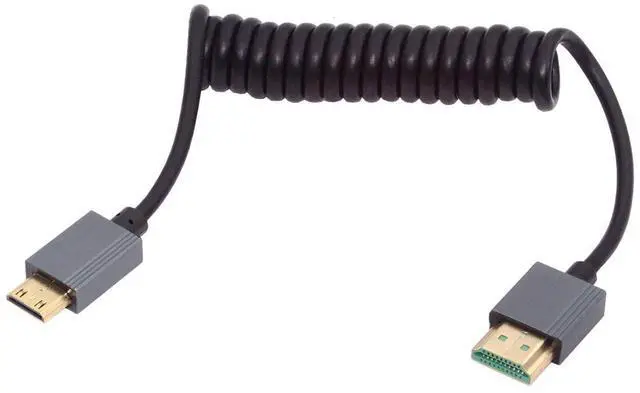 Main image of Jimier Mini HDMI 2.1 Male to HDMI Male 8K 60hz Stretch Coiled Cable 100cm for HDTV Computer Laptop Monitor