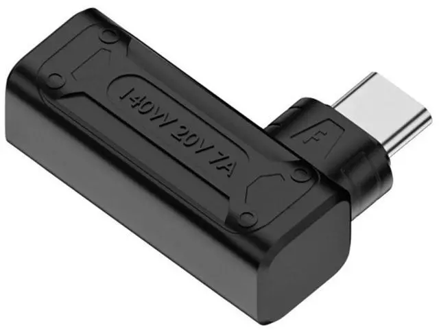 Main image of Jimier 140W 100W DC Jack 5.5x2.5mm Input to USB-C Type-C Angled 90 Degree Power Plug Charge Adapter for Laptop Phone