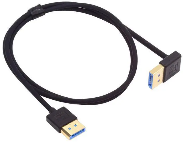 Main image of Jimier Ultrafine Down Angled DisplayPort 1.4 DP to DP Cable 8K 60hz Cable Ultra-HD UHD 4K 144hz 90 Degree for Desktop Laptop Monitor 100cm