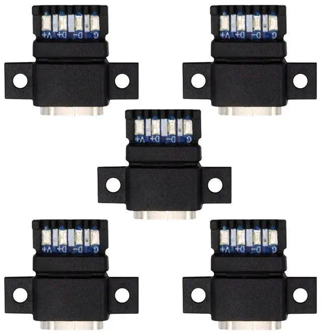 Main image of Jimier 5pcs/set DIY OEM Type C Female Socket Connector to 6Pin PCBA Pinout Flat Scew Mount Type DC 5V/20V PD Power