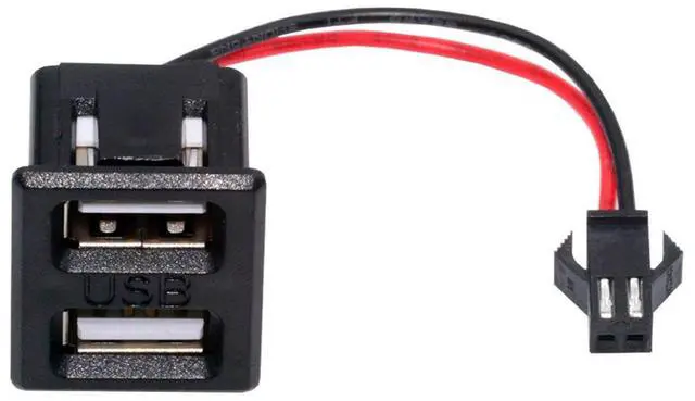 Main image of Jimier DIY OEM Dual Type-A Female Socket to 2Pin Header Cable Pitch=2.54mm Latch Mount Type DC 5V Power