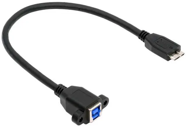 Main image of Jimier USB 3.0 Type-B Female to USB3.0 Micro-B Male Cable Extension 5Gbps for Disk SSD Camera Data 30cm