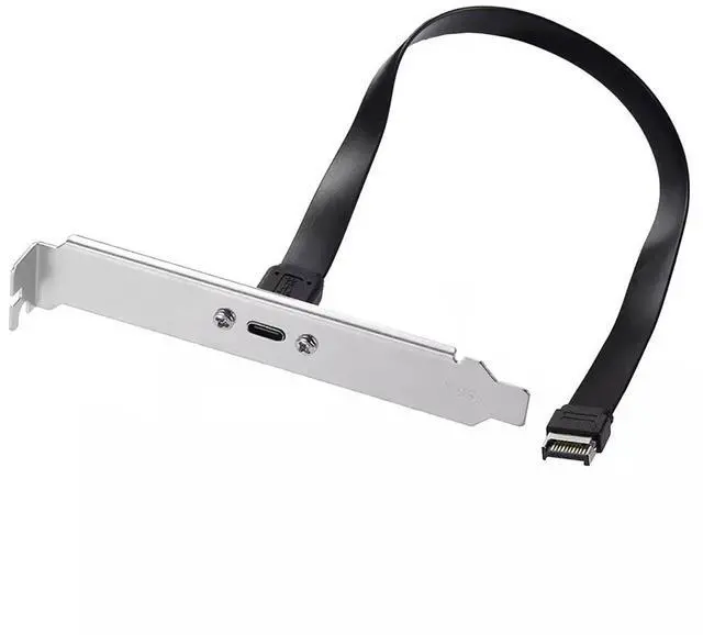 Main image of Jimier USB 3.2 Type-E IDC 20Pin Front Panel Header to USB-C Type-C Female Extension Cable 20Gbps with Panel Mount Screw