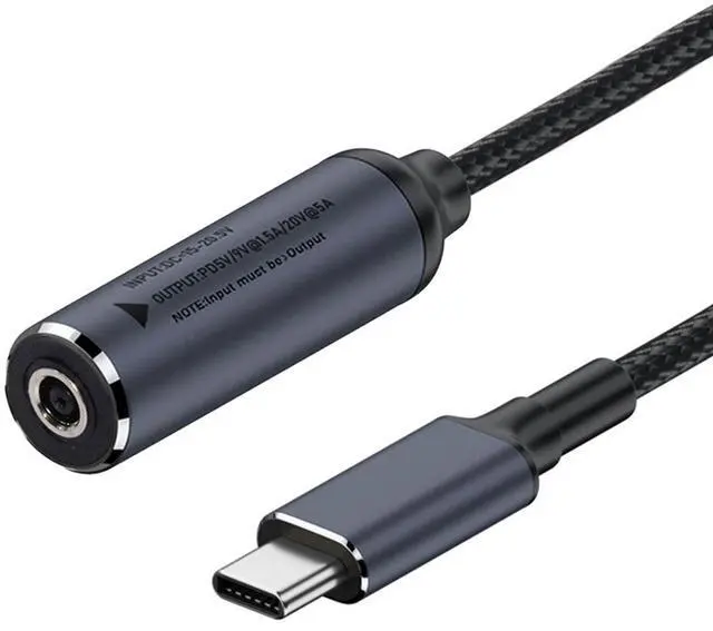 Main image of Jimier DC Jack 4.5X3.0mm Input to USB-C Type-C Power 100W Charge Cable for Laptop Phone PD9V 5V 20V