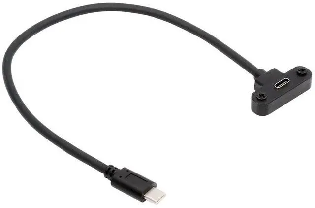 Main image of Jimier USB-C 480Mbps Type-C Male to Up Angled Female Extension Data Screw Locking Cable for Camera VR