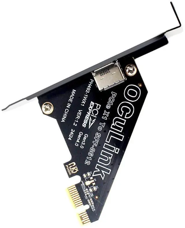 Main image of Jimier PCI-Express 4.0 PCIE 1x to Oculink SFF-8612 SFF-8611 Host Card for U.2 SSD eGPU External Graphics Card Dock