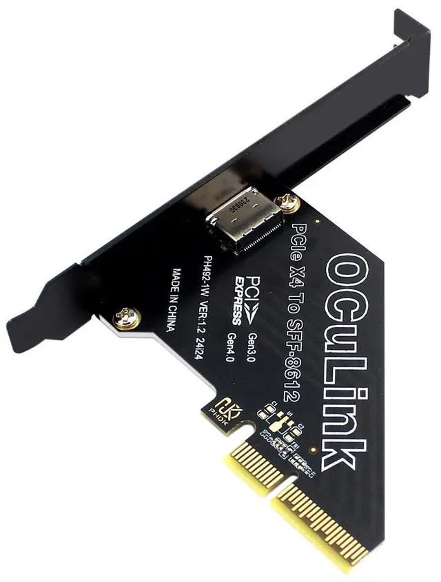 Main image of Jimier PCI-Express 4.0 PCIE 4x to Oculink SFF-8612 SFF-8611 Host Card for U.2 SSD eGPU External Graphics Card Dock
