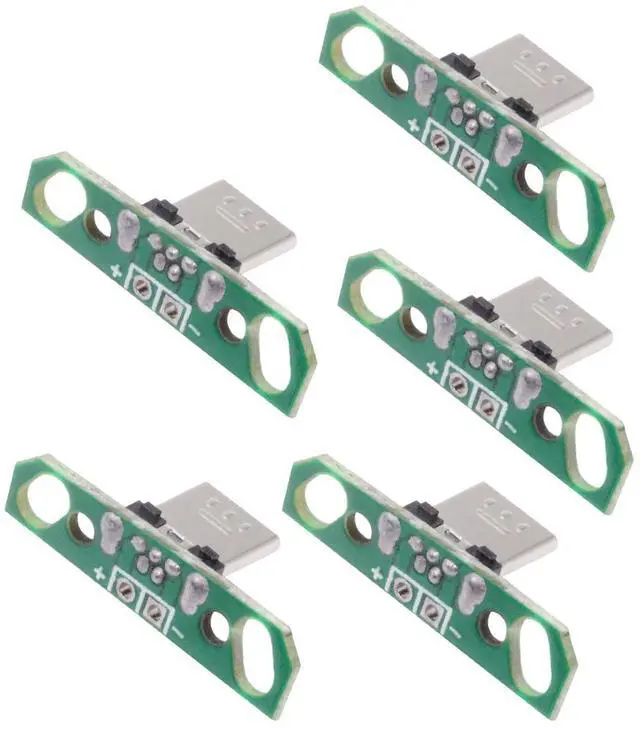 Main image of Jimier 5pcs/set DIY OEM Micro USB2.0 Male Plug Connector 7mm Length with PCB Mounting Assembly Solder Type