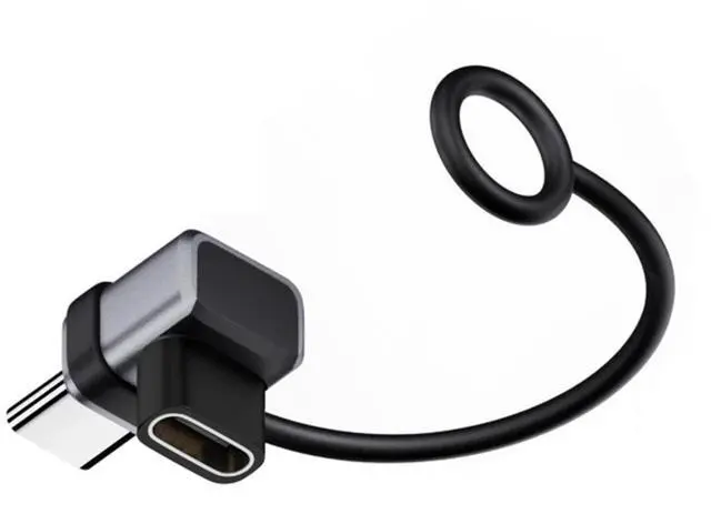 Main image of Jimier 90 Degree USB5.0 80Gbps Male to Female Low Profile Down Up Angled Extension Adapter with Lanyard Keychain 240W 16K 8K 5K Compatible with USB4.0 Thunderbolt3/4/5