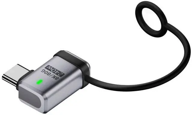 Main image of Jimier 90 Degree USB5.0 80Gbps Male to Female Left Right Angled Extension Adapter with Lanyard Keychain 240W 16K 8K 5K Compatible with USB4.0 Thunderbolt3/4/5