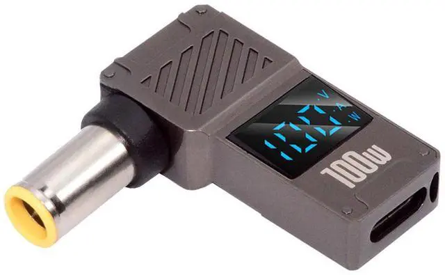 Main image of Jimier Type-C USB-C Input to DC 7.9x5.4mm Jack Smart LED Display 100W Output Power 20V 5A PD Charge 65W Adapter for Laptop