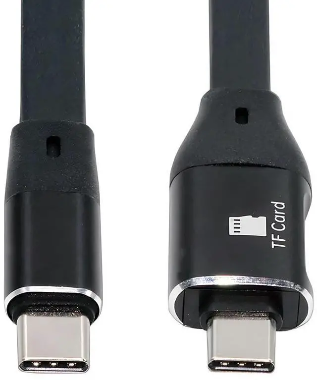 Main image of Jimier Type-C USB-C Male to Male USB 3.1 10Gbps & TF Micro-SD Card Reader Flat Slim FPC Data Cable for Laptop Phone