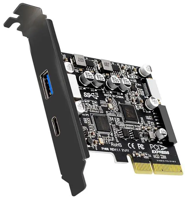 Main image of Jimier 10Gbps Type-E USB 3.1 Front Socket & USB3.0 19Pin/20Pin & Type-A USB-C to PCI-E Express Card Adapter ASM3142 VL822