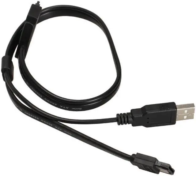 Alt view image 2 of 5 - Jimier 2.5" inch Hard Disk Drive SATA 22Pin TO Esata Data + USB Powered Cable 50cm SA-075