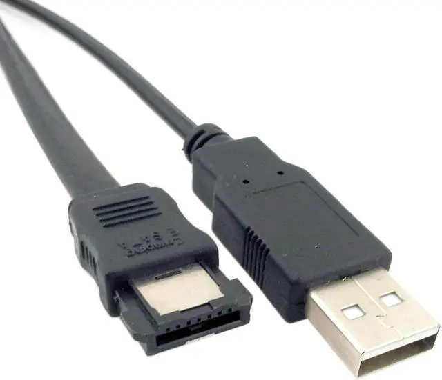 Alt view image 3 of 5 - Jimier 2.5" inch Hard Disk Drive SATA 22Pin TO Esata Data + USB Powered Cable 50cm SA-075