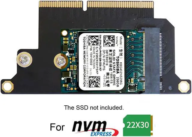 Alt view image 4 of 6 - Jimier M.2 NGFF M-Key NVME SSD Convert Card fit for Macbook Pro  2016 2017 13" A1708 A1707 A1706 SA-023