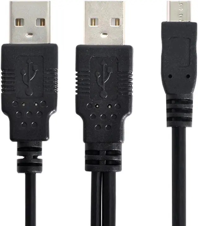 Main image of Jimier USB 2.0 two Male to Micro USB 5Pin Male Y Cable 80cm for external Hard Disk Drive U2-072-0.8M