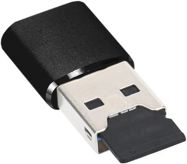 Alt view image 4 of 6 - Jimier Mini Size 5Gbps Super Speed USB 3.0 to Micro SD SDXC TF Card Reader Adapter U3-286-BK
