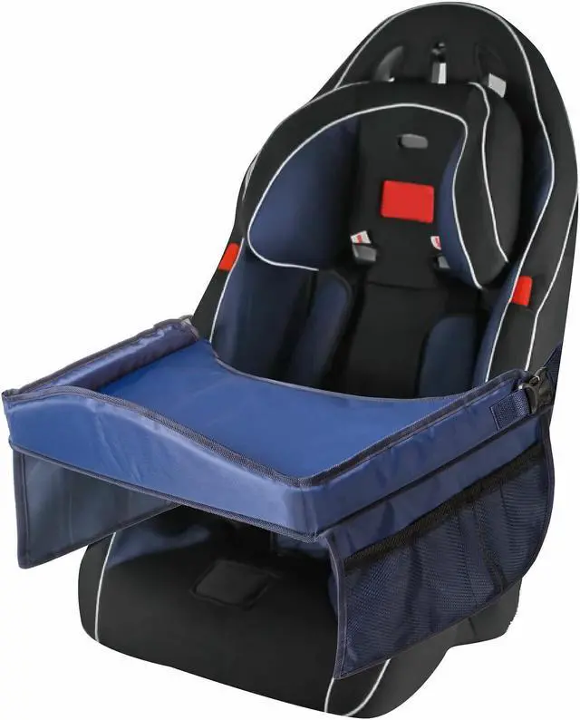 Alt view image 2 of 4 - Kids Activity Tray - Learn  Play Mat for Car Seat Travel - Storage Pocket