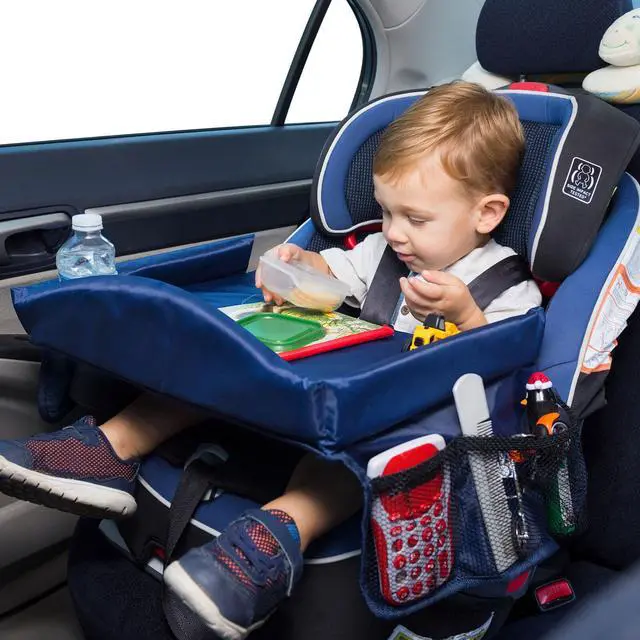 Alt view image 4 of 4 - Kids Activity Tray - Learn  Play Mat for Car Seat Travel - Storage Pocket