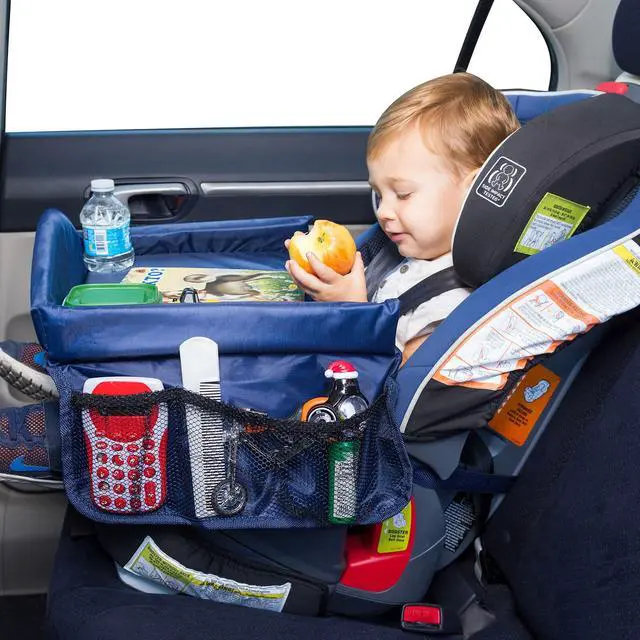 Alt view image 3 of 4 - Kids Activity Tray - Learn  Play Mat for Car Seat Travel - Storage Pocket