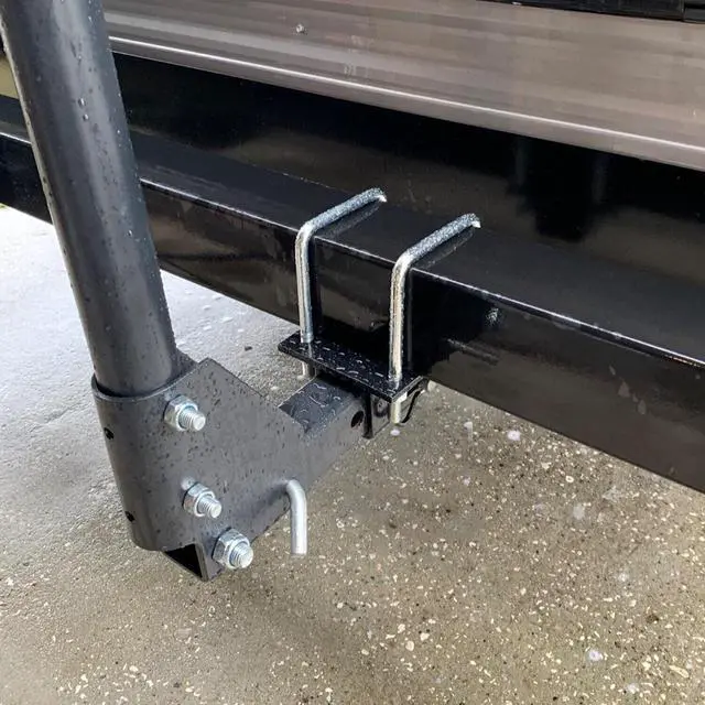 Alt view image 6 of 6 - RV Bumper 4 inch Square Receiver Adapter 2'' Hitch Mount Bike Rack Cargo Carrier