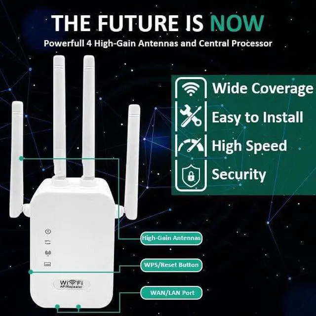 Alt view image 5 of 7 - Repeater Wifi Extender Range Wireless Signal Amplifier Router Dual Band 1200Mbps