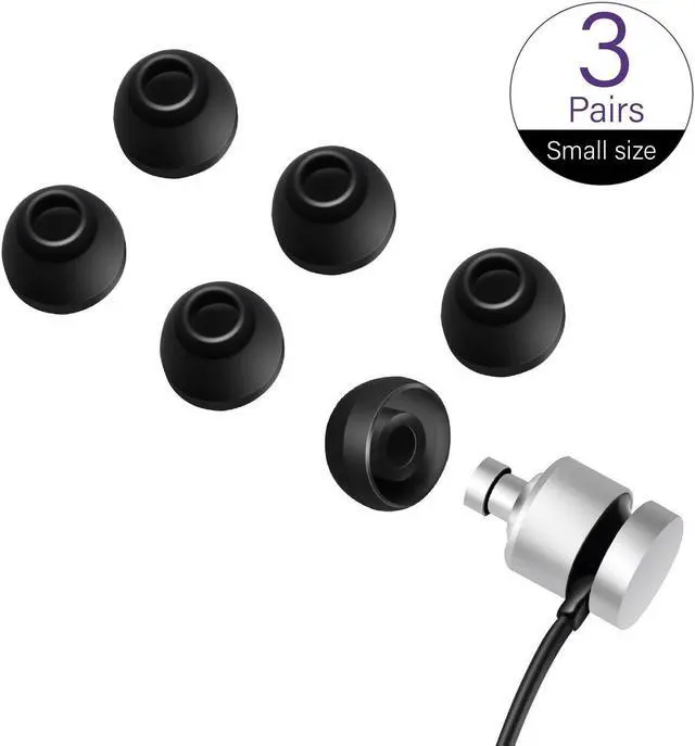 Main image of 3 Pairs Small Soft Silicone Ear Tips for 4.5-5.5mm Earphone  Wireless Ear Buds