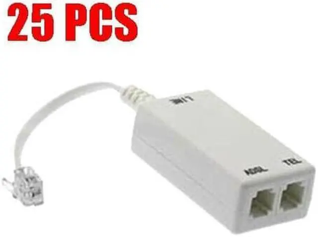 Main image of 25x ADSL ADSL2 DSL Modem Telephone Phone Fax InLine Splitter Filter Network RJ11