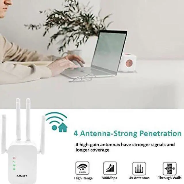 Alt view image 3 of 6 - WiFi Range Extender Internet Booster Network Router Wireless Signal Repeater