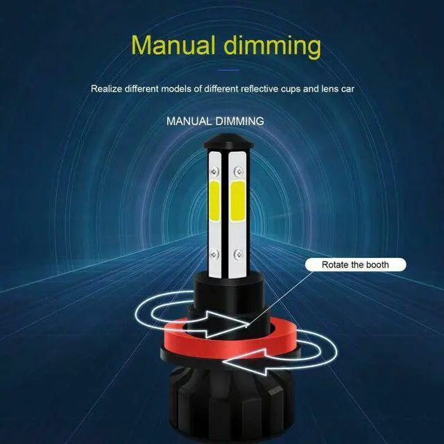 Alt view image 5 of 6 - For Ford Fusion Focus LED Headlights Kit Low Beam Fog Light Bulbs 8000K Combo 4x