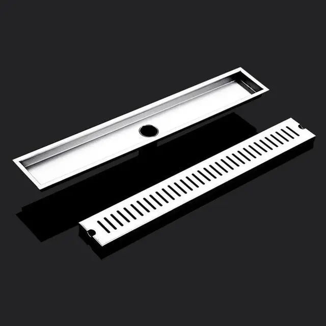 Alt view image 4 of 6 - Shower Room Kitchen Floor Drain Stainless Steel Long Linear Water Dirt Strainers