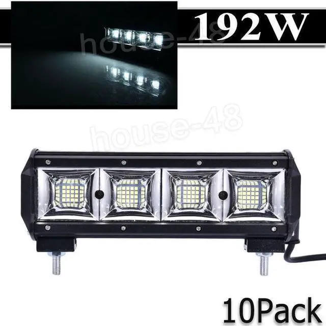 Main image of 10X 7" 192W  64 LED Work Light Bar Flood Fog Driving Lamp Offroad 4WD Truck