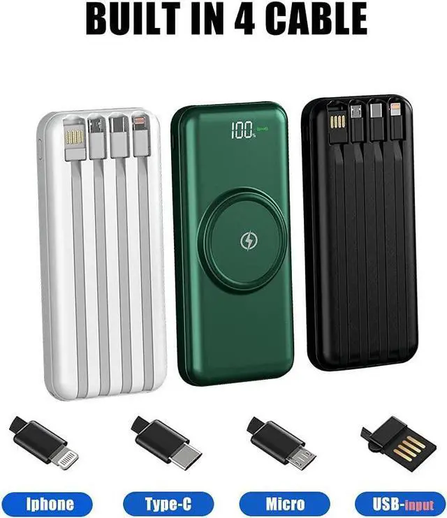 Alt view image 3 of 6 - Qi Wireless Power Bank 900000mAh Backup Portable Charger External Battery Backup