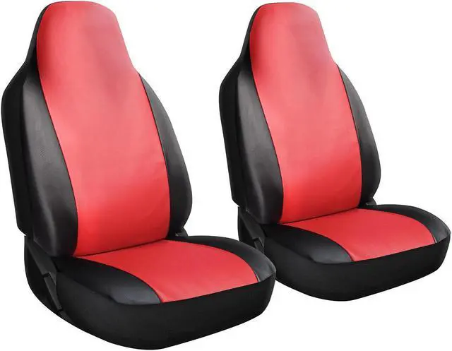 Alt view image 2 of 4 - Seat Cover Complete Set for Car Truck SUV Van - PU Leather - 10 Piece