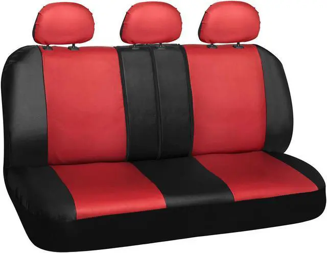 Alt view image 3 of 4 - Seat Cover Complete Set for Car Truck SUV Van - PU Leather - 10 Piece